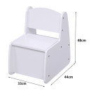 ΠΑΙΔΙΚΟ ΚΑΡΕΚΛΑΚΙ ΜΕ ΑΠΟΘ.ΧΩΡΟ RICKI HM18343.03 ΚΟΝΤΡΑΠΛΑΚΕ/MDF ΛΕΥΚΟ 33x43x47Υεκ