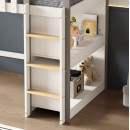 ΠΑΙΔΙΚΟ ΚΡΕΒΑΤΙ τ.MONTESSORI ΜΕ ΠΛΑΙΝΑ ΡΑΦΙΑ HOMI HM712 ΞΥΛΟ ΠΕΥΚΟΥ ΛΕΥΚΟ-ΓΚΡΙ-ΣΤΡΩΜΑ 90x190εκ