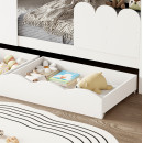 ΠΑΙΔΙΚΟ ΚΡΕΒΑΤΙ τ.MONTESSORI ΜΕ ΣΥΡΤΑΡΙΑ DOMER HM710.03 ΞΥΛΟ ΠΕΥΚΟΥ ΛΕΥΚΟ-ΣΤΡΩΜΑ 90x190εκ