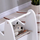 ΠΑΙΔΙΚΟ ΤΡΟΛΕΥ/ΚΑΡΟΤΣΑΚΙ RICKI HM18341.03 MDF & ΚΟΝΤΡΑΠΛΑΚΕ ΛΕΥΚΟ 33x45x50Υεκ