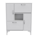 ΠΑΠΟΥΤΣΟΘΗΚΗ MEDY HM18187.03 ΜΕΛΑΜΙΝΗ ΣΕ ΛΕΥΚΟ-ΛΕΥΚΑ ΠΟΔΙΑ 86,5x30x109Υεκ