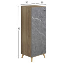 ΠΑΠΟΥΤΣΟΘΗΚΗ-ΝΤΟΥΛΑΠΙ ALVARO HM8954.12 ΜΕΛΑΜΙΝΗ SONAMA-STONE TEXTURE 50Χ38Χ135Yεκ.