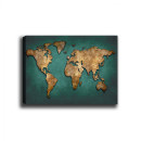 ΠΙΝΑΚΑΣ ΚΑΜΒΑΣ WORLD MAP HM7197.01 100X3X70 εκ.