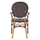 ΠΟΛΥΘΡΟΝΑ ΑΛΟΥΜΙΝΙΟΥ BAMBOO LOOK ΚΑΦΕ ΚΑΙ ΚΑΦΕ PE RATTAN HM5926.01 56x62x95Yεκ.