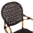 ΠΟΛΥΘΡΟΝΑ ΑΛΟΥΜΙΝΙΟΥ BAMBOO LOOK ΚΑΦΕ ΚΑΙ ΚΑΦΕ PE RATTAN HM5926.01 56x62x95Yεκ.