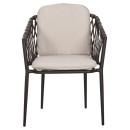 ΠΟΛΥΘΡΟΝΑ ΑΛΟΥΜΙΝΙΟΥ BOLLY HM6080 ΚΑΦΕ-ΣΥΝΘ.RATTAN ΚΑΦΕ-ΜΠΕΖ ΜΑΞΙΛΑΡΙΑ 58,5x67x86Υεκ 4τμχ
