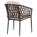 ΠΟΛΥΘΡΟΝΑ ΑΛΟΥΜΙΝΙΟΥ BOLLY HM6080 ΚΑΦΕ-ΣΥΝΘ.RATTAN ΚΑΦΕ-ΜΠΕΖ ΜΑΞΙΛΑΡΙΑ 58,5x67x86Υεκ 4τμχ
