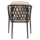 ΠΟΛΥΘΡΟΝΑ ΑΛΟΥΜΙΝΙΟΥ BOLLY HM6080 ΚΑΦΕ-ΣΥΝΘ.RATTAN ΚΑΦΕ-ΜΠΕΖ ΜΑΞΙΛΑΡΙΑ 58,5x67x86Υεκ 4τμχ