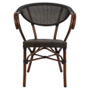 ΠΟΛΥΘΡΟΝΑ ΑΛΟΥΜΙΝΙΟΥ CLAY BAMBOO LOOK ΚΑΦΕ ΜΕ TEXTLINE HM5025 60,5x59x81Υ