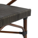 ΠΟΛΥΘΡΟΝΑ ΑΛΟΥΜΙΝΙΟΥ CLAY BAMBOO LOOK ΚΑΦΕ ΜΕ TEXTLINE HM5025 60,5x59x81Υ