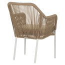 ΠΟΛΥΘΡΟΝΑ ΑΛΟΥΜΙΝΙΟΥ LOKKI HM5855.01 ΛΕΥΚΟ ΜΕ ΣΧΟΙΝΙ WICKER PE ΜΠΕΖ 56x66x82Υ εκ.