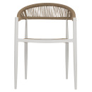 ΠΟΛΥΘΡΟΝΑ ΑΛΟΥΜΙΝΙΟΥ GRET HM5854.01 ΛΕΥΚΗ PE RATTAN ΜΠΕΖ 56x55,5x78Υεκ.