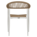 ΠΟΛΥΘΡΟΝΑ ΑΛΟΥΜΙΝΙΟΥ GRET HM5854.01 ΛΕΥΚΗ PE RATTAN ΜΠΕΖ 56x55,5x78Υεκ.