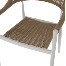 ΠΟΛΥΘΡΟΝΑ ΑΛΟΥΜΙΝΙΟΥ GRET HM5854.01 ΛΕΥΚΗ PE RATTAN ΜΠΕΖ 56x55,5x78Υεκ.