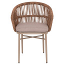 ΠΟΛΥΘΡΟΝΑ ΑΛΟΥΜΙΝΙΟΥ ORIN HM6265.03 ΚΑΠΟΥΤΣΙΝΟ- P.E.RATTAN ΣΕ ΦΥΣΙΚΟ 58x61x75Υεκ.
