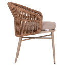 ΠΟΛΥΘΡΟΝΑ ΑΛΟΥΜΙΝΙΟΥ ORIN HM6265.03 ΚΑΠΟΥΤΣΙΝΟ- P.E.RATTAN ΣΕ ΦΥΣΙΚΟ 58x61x75Υεκ.