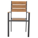 ΠΟΛΥΘΡΟΝΑ ΑΛΟΥΜΙΝΙΟΥ SAGA HM5981.03 ΑΝΘΡΑΚΙ-POLYWOOD ΣΕ ΦΥΣΙΚΟ 55x55x86Υεκ.