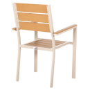ΠΟΛΥΘΡΟΝΑ ΑΛΟΥΜΙΝΙΟΥ SAGA HM5981.04 ΣΑΜΠΑΝΙ-POLYWOOD ΣΕ ΦΥΣΙΚΟ 55x55x86Υεκ.