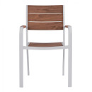 ΠΟΛΥΘΡΟΝΑ ΑΛΟΥΜΙΝΙΟΥ SAGA ΛΕΥΚΗ ΜΕ POLYWOOD HM5127.01 55x56x85Υ εκ.