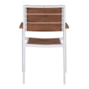 ΠΟΛΥΘΡΟΝΑ ΑΛΟΥΜΙΝΙΟΥ SAGA ΛΕΥΚΗ ΜΕ POLYWOOD HM5127.01 55x56x85Υ εκ.