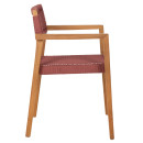 ΠΟΛΥΘΡΟΝΑ CHARLOTTE HM9637.06 ΞΥΛΟ TEAK & ΡΟΖ ΣΧΟΙΝΙ--B'ΔΙΑΛΟΓΗΣ 59x54x83Y εκ.