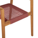 ΠΟΛΥΘΡΟΝΑ CHARLOTTE HM9637.06 ΞΥΛΟ TEAK & ΡΟΖ ΣΧΟΙΝΙ--B'ΔΙΑΛΟΓΗΣ 59x54x83Y εκ.