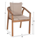 ΠΟΛΥΘΡΟΝΑ CONTREL HM6244.01 ΞΥΛΟ ΑΚΑΚΙΑΣ ΦΥΣΙΚΟ-ΣΧΟΙΝΙ & ΜΑΞΙΛΑΡΙΑ ΜΠΕΖ 58x60x74Υεκ. 2τμχ