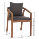 ΠΟΛΥΘΡΟΝΑ CONTREL HM6244.02 ΞΥΛΟ ΑΚΑΚΙΑΣ ΦΥΣΙΚΟ-ΣΧΟΙΝΙ & ΜΑΞΙΛΑΡΙΑ ΓΚΡΙ 58x60x74Υεκ. 2τμχ