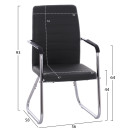 ΠΟΛΥΘΡΟΝΑ DALEY HM1021.01 ΜΕ ΜΠΡΑΤΣΑ ΜΑΥΡΟ PU 56x58x93 εκ. 4τμχ