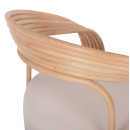ΠΟΛΥΘΡΟΝΑ DUCHESS ΑΠΟ RATTAN ΦΥΣΙΚΟ-ΕΚΡΟΥ ΜΑΞΙΛΑΡΙ HM9478 81x59x70Y εκ.