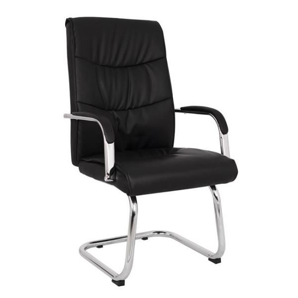 ΠΟΛΥΘΡΟΝΑ JACOB HM1045.11 ΜΑΥΡΟ PU ΜΕ ΒΑΣΗ ΧΡΩΜΙΟΥ 57x66,5x102 cm 2τμχ