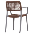 ΠΟΛΥΘΡΟΝΑ ΕΞ.ΧΩΡΟΥ STRIDER HM6391.03 ΓΚΡΙ ΠΟΛΥΠΡΟΠΥΛΕΝΙΟ--ΚΑΦΕ ΣΧΟΙΝΙ 57x53x80Υεκ.