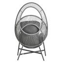 ΠΟΛΥΘΡΟΝΑ-ΦΩΛΙΑ RULER HM6506.01 ΓΚΡΙ ΜΕΤΑΛΛΟ-P.E.RATTAN-ΜΑΞΙΛΑΡΙΑ 90x85x149Υεκ