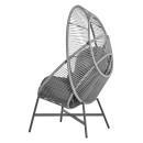 ΠΟΛΥΘΡΟΝΑ-ΦΩΛΙΑ RULER HM6506.01 ΓΚΡΙ ΜΕΤΑΛΛΟ-P.E.RATTAN-ΜΑΞΙΛΑΡΙΑ 90x85x149Υεκ
