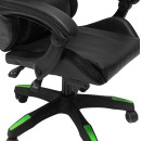 ΠΟΛΥΘΡΟΝΑ GAMING DARREN HM1203.03 ΜΑΥΡΟ-ΠΡΑΣΙΝΟ PVC 58.5x100x120Υεκ.