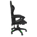 ΠΟΛΥΘΡΟΝΑ GAMING LOOT HM1204 ΜΑΥΡΟ-ΠΡΑΣΙΝΟ PVC 60x60x120Υεκ.
