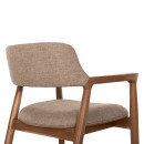 ΠΟΛΥΘΡΟΝΑ JAMES HM18259 TEAK WOOD ΜΕ ΣΑΜΠΑΝΙ ΥΦΑΣΜΑ 57x52x76Υεκ.
