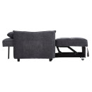 ΠΟΛΥΘΡΟΝΑ-ΚΡΕΒΑΤΙ ORYN HM3307.01 ΓΚΡΙ ΥΦΑΣΜΑ 85x88x78Υεκ.