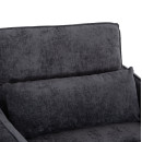 ΠΟΛΥΘΡΟΝΑ-ΚΡΕΒΑΤΙ ORYN HM3307.01 ΓΚΡΙ ΥΦΑΣΜΑ 85x88x78Υεκ.