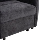 ΠΟΛΥΘΡΟΝΑ-ΚΡΕΒΑΤΙ ORYN HM3307.01 ΓΚΡΙ ΥΦΑΣΜΑ 85x88x78Υεκ.