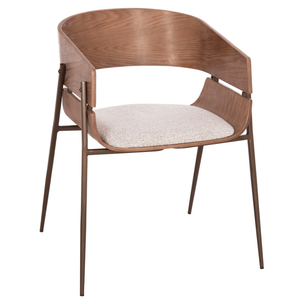 ΠΟΛΥΘΡΟΝΑ KRILL HM18254.01 PLYWOOD ΣΕ WHITEWASH--ΜΕΤΑΛΛΟ ΣΕ ΧΑΛΚΙΝΟ 55,5x55x72Υεκ. 2τμχ