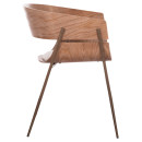 ΠΟΛΥΘΡΟΝΑ KRILL HM18254.01 PLYWOOD ΣΕ WHITEWASH--ΜΕΤΑΛΛΟ ΣΕ ΧΑΛΚΙΝΟ 55,5x55x72Υεκ. 2τμχ