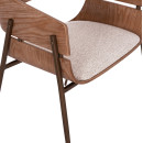 ΠΟΛΥΘΡΟΝΑ KRILL HM18254.01 PLYWOOD ΣΕ WHITEWASH--ΜΕΤΑΛΛΟ ΣΕ ΧΑΛΚΙΝΟ 55,5x55x72Υεκ. 2τμχ