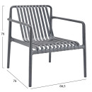 ΠΟΛΥΘΡΟΝΑ LOUNGE ΕΞΩΤ.ΧΩΡΟΥ MALEN HM6626.03 ΓΚΡΙ ΠΟΛΥΠΡΟΠΥΛΕΝΙΟ 66x77x76Υεκ