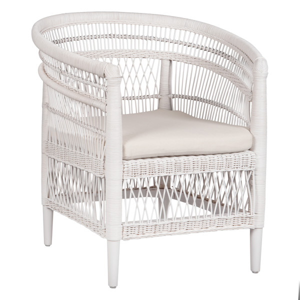 ΠΟΛΥΘΡΟΝΑ MALAWI HM9635.02 ΞΥΛΟ ΜΑΟΝΙ ΜΕ RATTAN ΛΕΥΚΟ--Β'ΔΙΑΛΟΓΗΣ 80x70x86Υεκ.