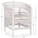 ΠΟΛΥΘΡΟΝΑ MALAWI HM9635.02 ΞΥΛΟ ΜΑΟΝΙ ΜΕ RATTAN ΛΕΥΚΟ--Β'ΔΙΑΛΟΓΗΣ 80x70x86Υεκ.