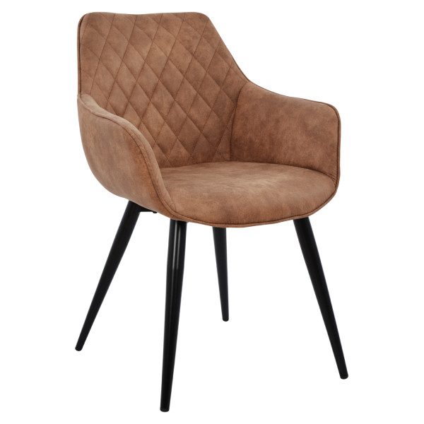 ΠΟΛΥΘΡΟΝΑ MANDO HM8006.03 ΜΕ ΚΑΦΕ NUBUCK ΥΦΑΣΜΑ 60x60x84 εκ. 2τμχ