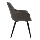 ΠΟΛΥΘΡΟΝΑ MANDO HM8006.10 ΜΕ ΓΚΡΙ NUBUCK ΥΦΑΣΜΑ 60x60x84 εκ. 2τμχ