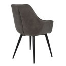 ΠΟΛΥΘΡΟΝΑ MANDO HM8006.10 ΜΕ ΓΚΡΙ NUBUCK ΥΦΑΣΜΑ 60x60x84 εκ. 2τμχ