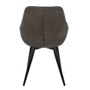 ΠΟΛΥΘΡΟΝΑ MANDO HM8006.10 ΜΕ ΓΚΡΙ NUBUCK ΥΦΑΣΜΑ 60x60x84 εκ. 2τμχ